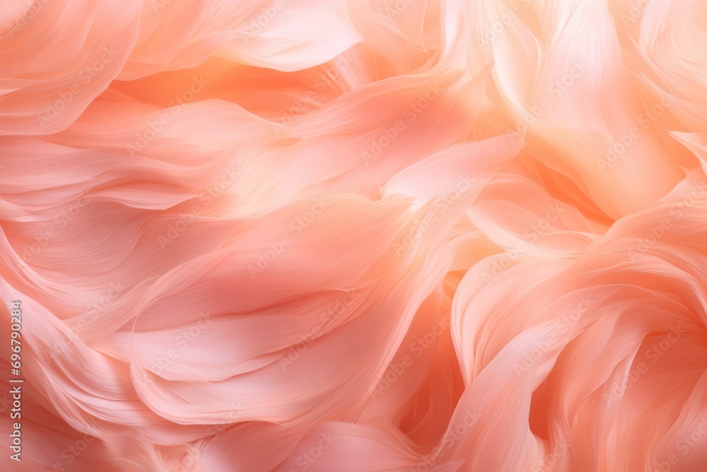 Poster abstract swirling texture in peach hues, mimicking soft, delicate fuzz