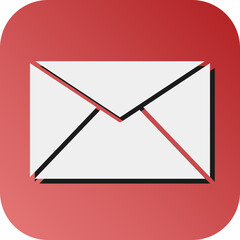 Email Vector Glyph Gradient Background Icon Design