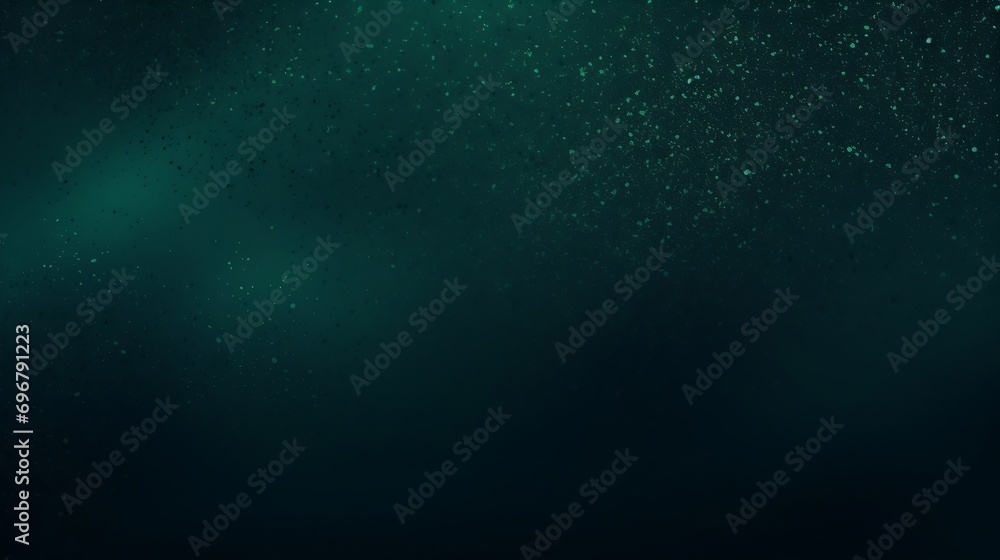 Poster dark green color gradient grainy background, illuminated spot on black, noise texture effect, wide b