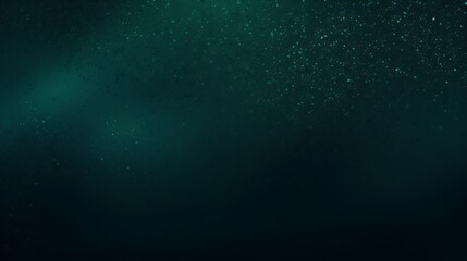 Dark green color gradient grainy background, illuminated spot on black, noise texture effect, wide...