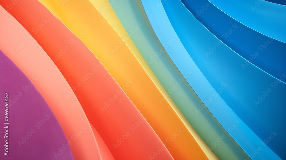 Aufkleber rainbow reflective colorful sunlight on textured surface of wall. dispersion and refraction of light