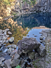 Fototapeta premium This is the first Cheonjeyeon waterfall in Jeju Island.