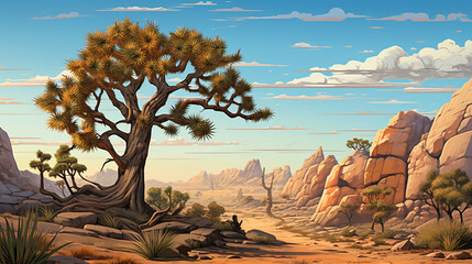 Illustration of a Joshua Tree