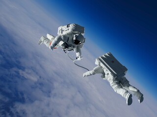 Two astronauts - 696795248