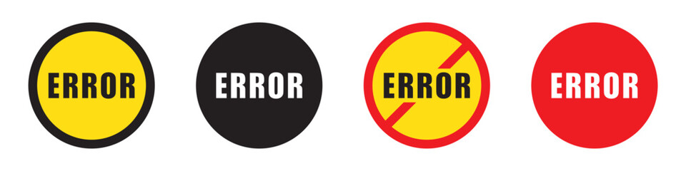Error stamp icon, vector illustration