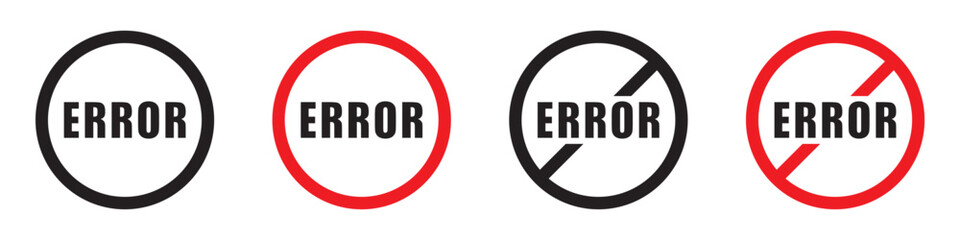 Error stamp icon, vector illustration
