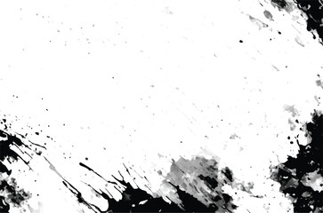 Black and white Grunge Texture. Black and white ink splatter with artistic textures and abstract backgrounds. Grunge texture and background. Black and white Abstract art. - obrazy, fototapety, plakaty