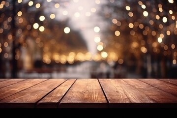 Wooden Table in a Lightscape