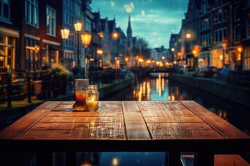 Nighttime Amsterdam Canalside Dining Experience