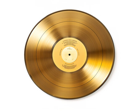 Realistic Gold Vinyl Record On White Background Stock Photo - Download  Image Now - Record - Analog Audio, Gold - Metal, Gold Colored - iStock