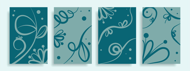 Set of stylish templates with abstract shapes and lines Pastel background in minimalist style.