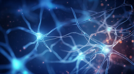 Naklejka na ściany i meble Neurons abstract background
