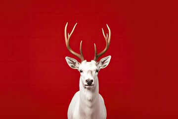 Elegant Whitetail Deer with Large Antlers