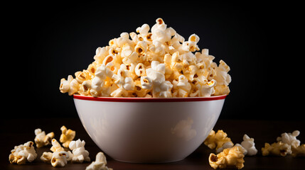Popcorn is a bowl