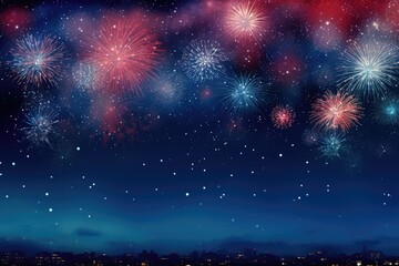 Fototapeta na wymiar Celebration in the Sky - Fireworks Display