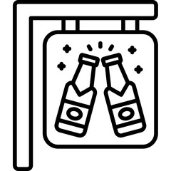 Beer Sign Board Icon