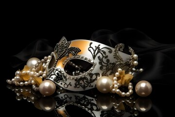 golden jewelry on black