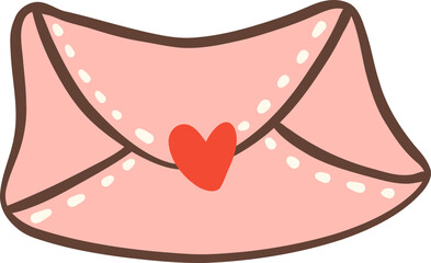 Cute love mail Valentine illustration