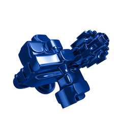 Metal abstract shape, 3d render © neurostructure