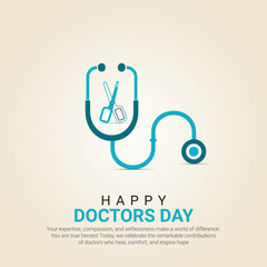 International Happy Doctor's Day, and Doctor's Day 3D illustration