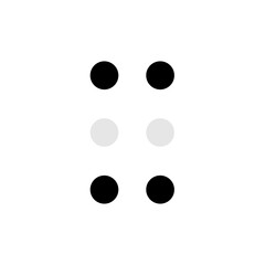 Braille alphabet letter - obrazy, fototapety, plakaty