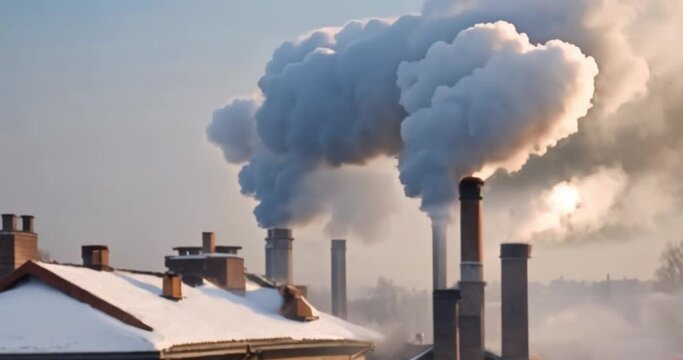 smoke pollution from building chimneys video