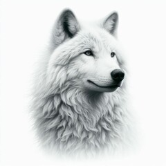 Obraz premium portrait de loup blanc