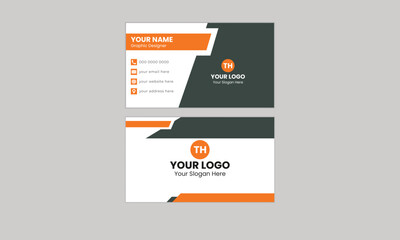 7 type of Creative modern colour Business card template design with front and back presentation.