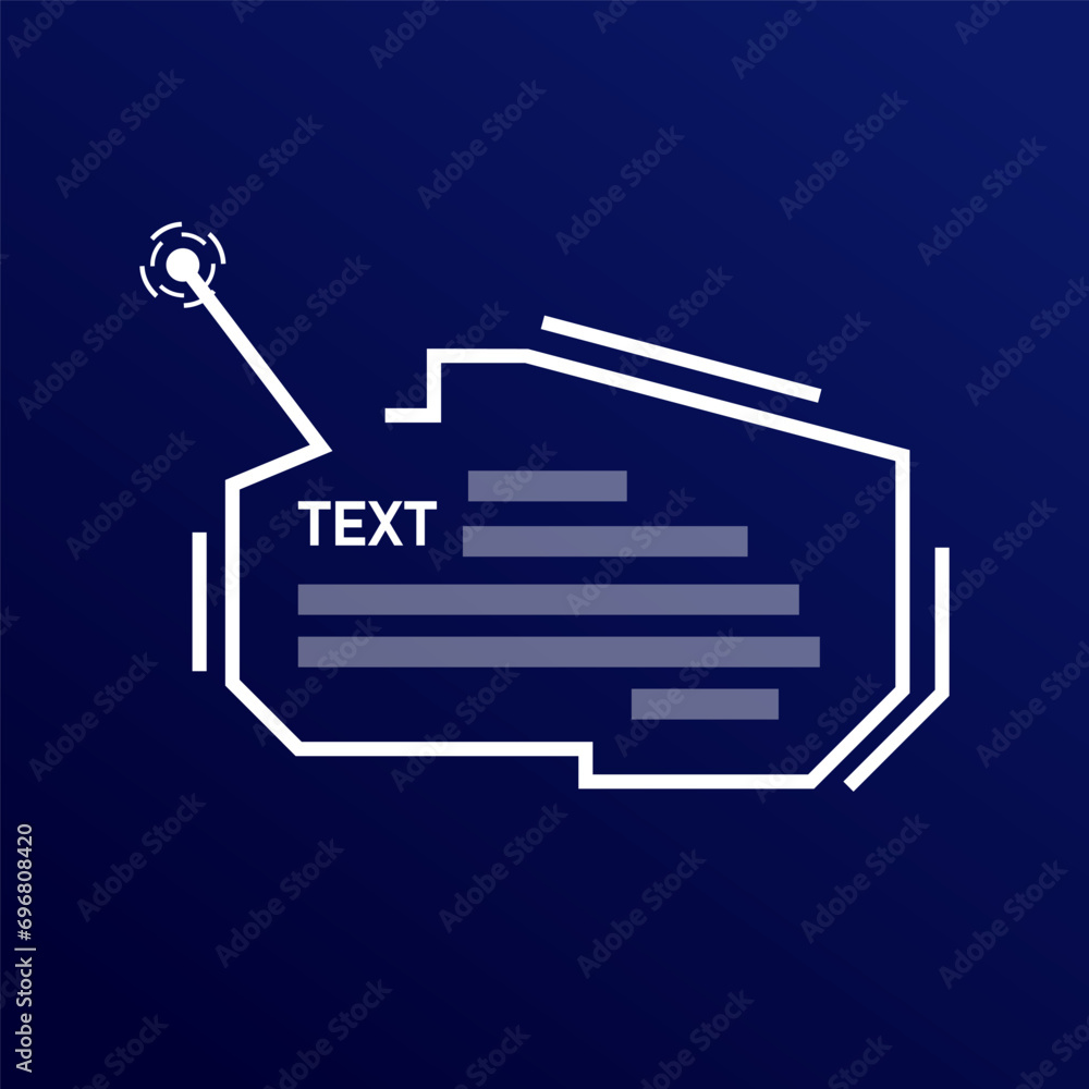 Poster window mockup for text. flat, purple, place for text, gradient background, template for drop-down wi