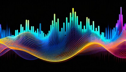 sound wave illustration on dark background