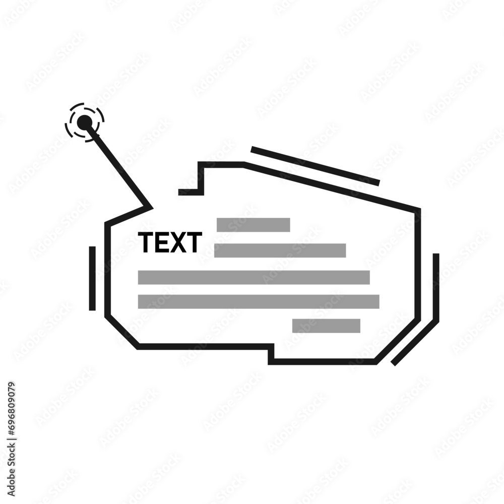 Aufkleber window mockup for text. outline, template for drop-down window, mockup for text sign, place for text