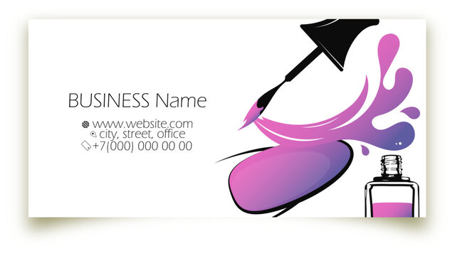 Business card for a manicure and pedicure beauty salon