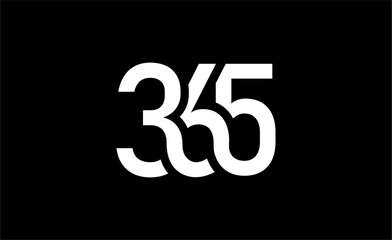 365 Letter Initial Logo Design Template Vector Illustration