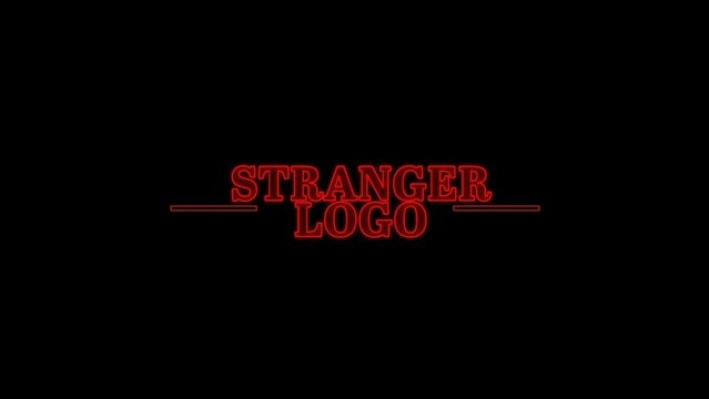 Sci-Fi Stranger Stuff Style Horror Text and Logo Reveal