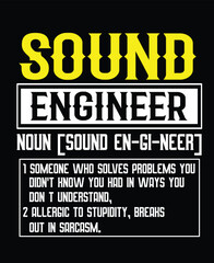 AUDIO ENGINEERING TYPOGRAPHY AND T SHIRT AND GROOVY AND SVG DESIGN