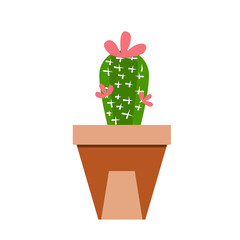 illustration of a cactus in a pot