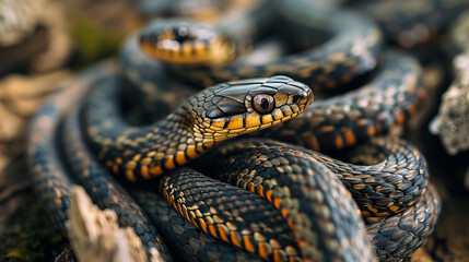 Fototapeta premium close up of snakes