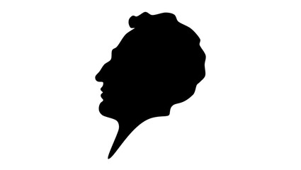 Edward Bulwer-Lytton silhouette, high quality vector