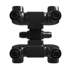 Metal abstract shape, 3d render © neurostructure