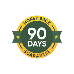 90 days money back guarantee Badge Sign illustration Vector design