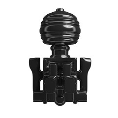 Metal abstract shape, 3d render