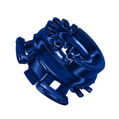 Metal abstract shape, 3d render © neurostructure