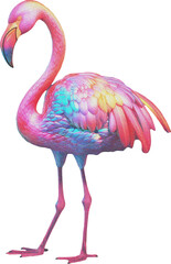 holographic flamingo AI generated