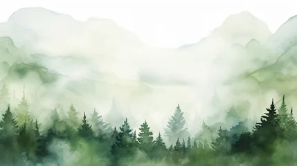 Rollo Abstract watercolor horizontal landscape © Cedar