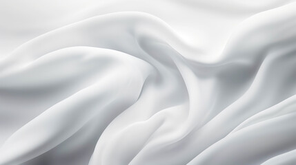 Obraz premium White satin silky warped cloth. Soft textile drape with creases. Clean concept. Generative AI