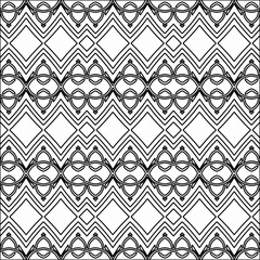 Abstract patterns.Abstract shapes from lines. Raster graphics for design. Black and white pattern.