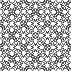 Abstract patterns.Abstract shapes from lines. Raster graphics for design. Black and white pattern.