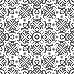 Abstract patterns.Abstract shapes from lines. Raster graphics for design. Black and white pattern.