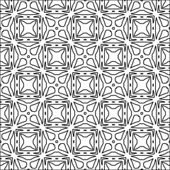 Abstract patterns.Abstract shapes from lines. Raster graphics for design. Black and white pattern.