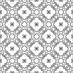 Abstract patterns.Abstract shapes from lines. Raster graphics for design. Black and white pattern.